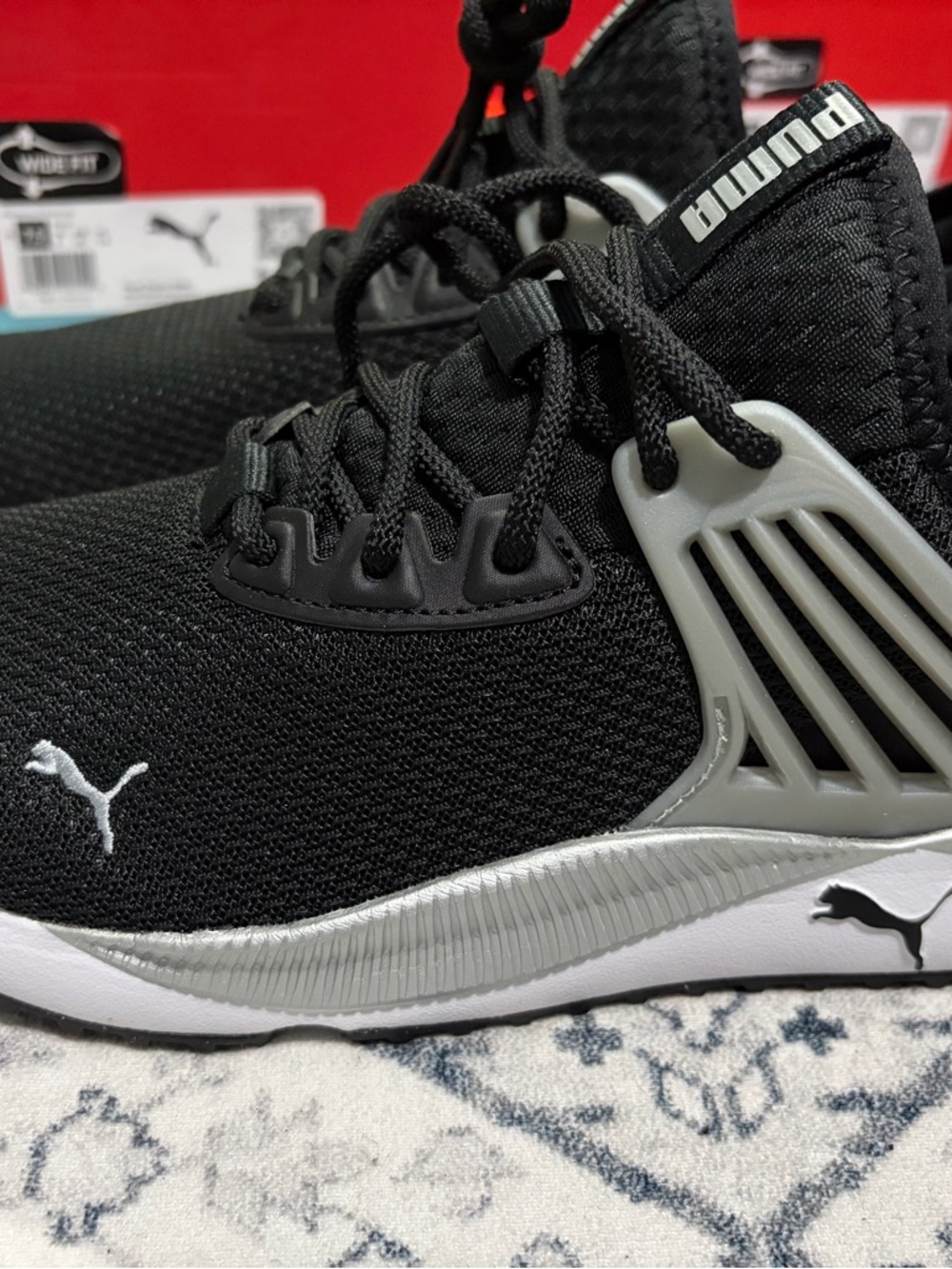 Puma Black and Gray Men's Athletic Sneakers